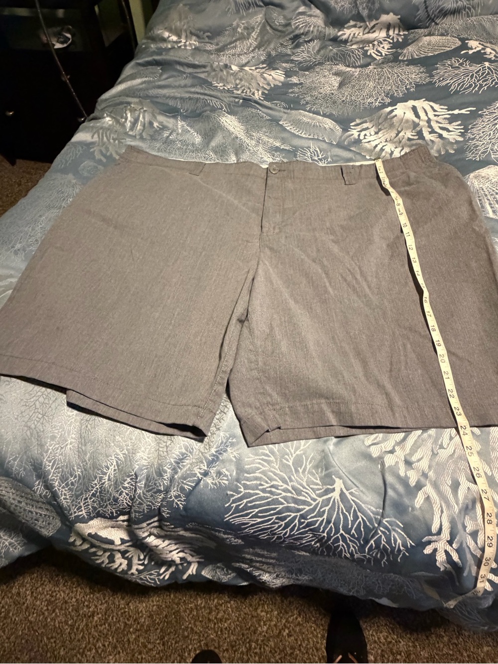 Men's Flat Front Gray Dress Shorts - Sleek Everyday Comfort